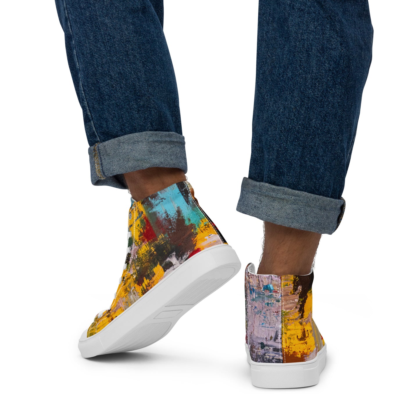 Men’s high top canvas shoes