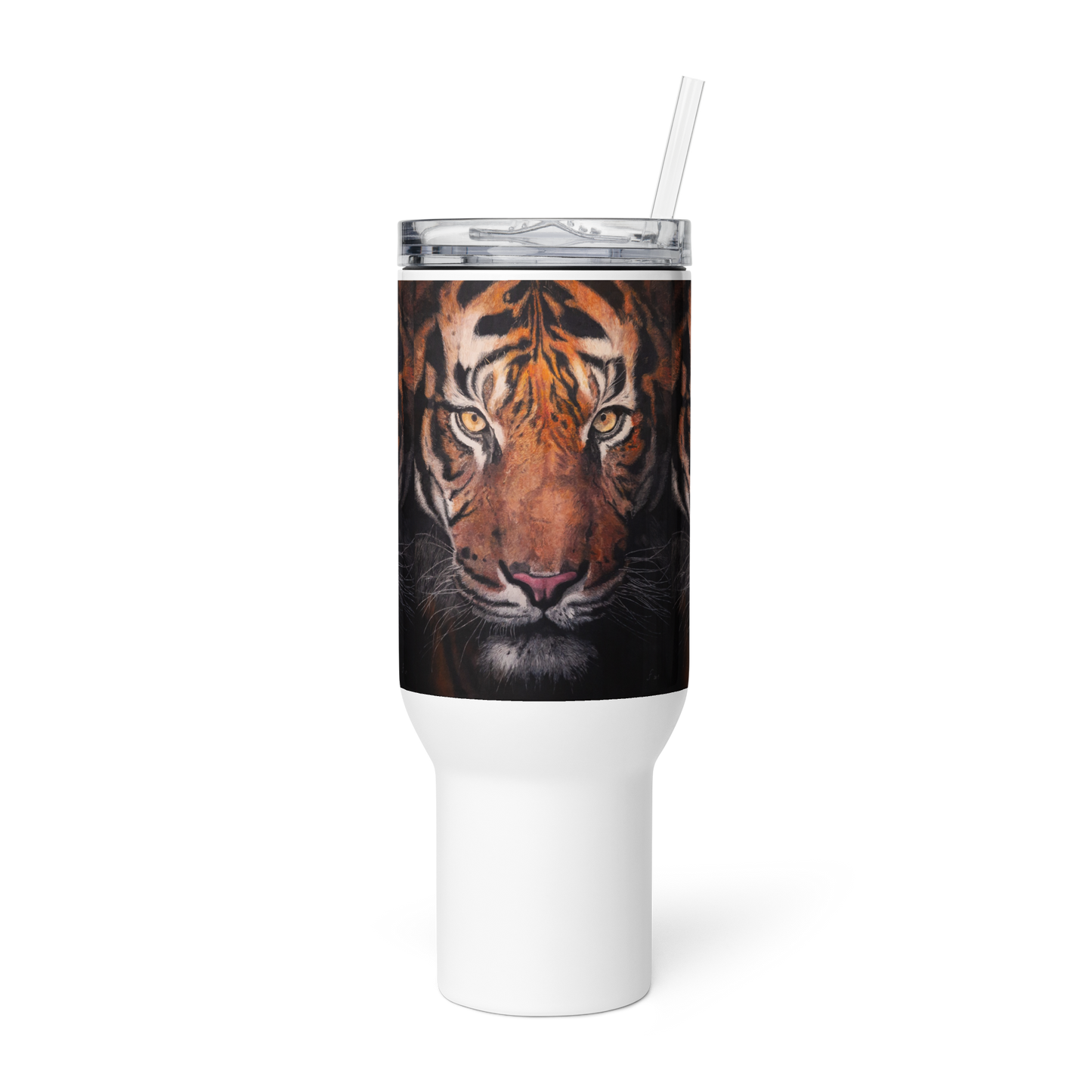 Tiger Travel mug with a handle