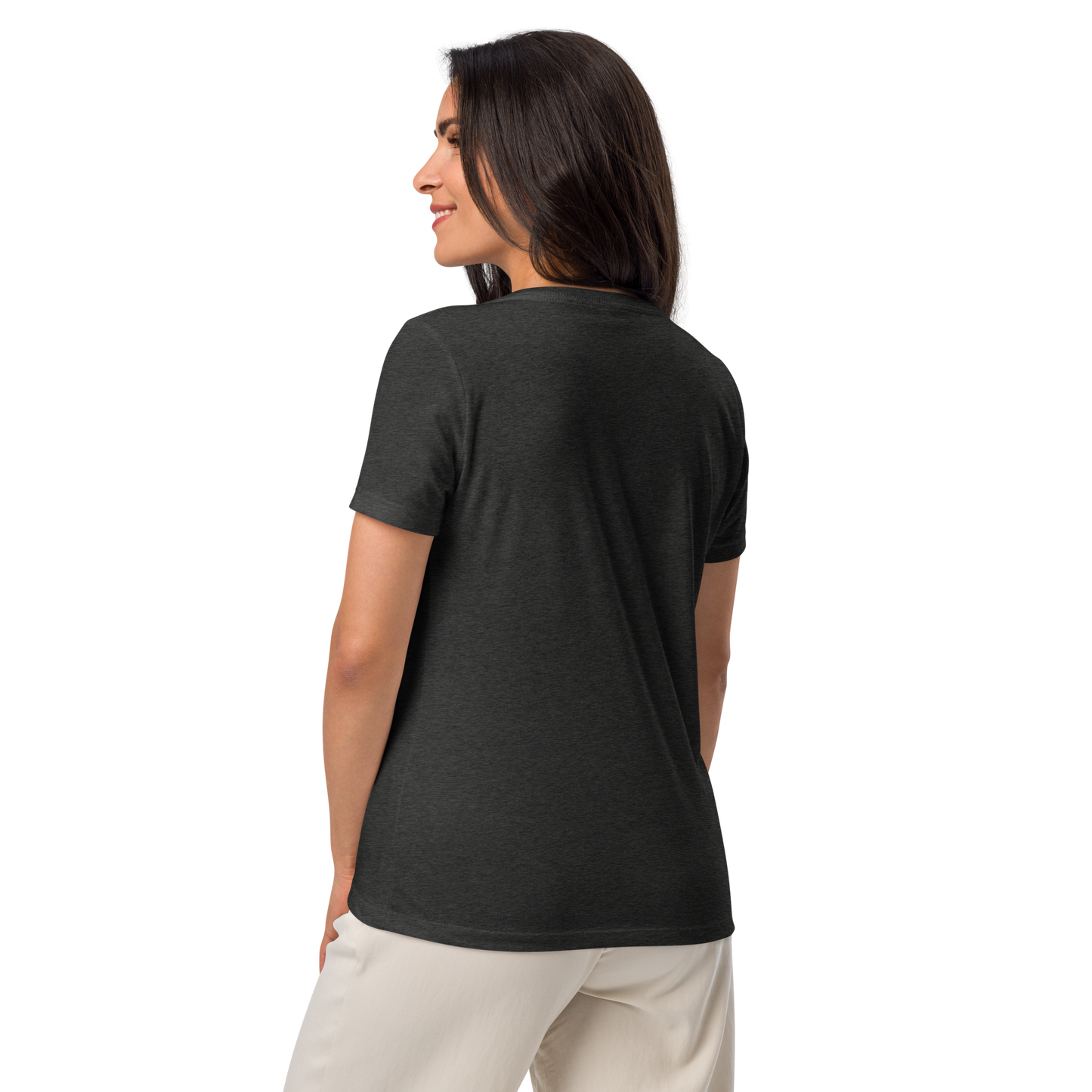 Dark Grey women’s v-neck t-shirt with horse